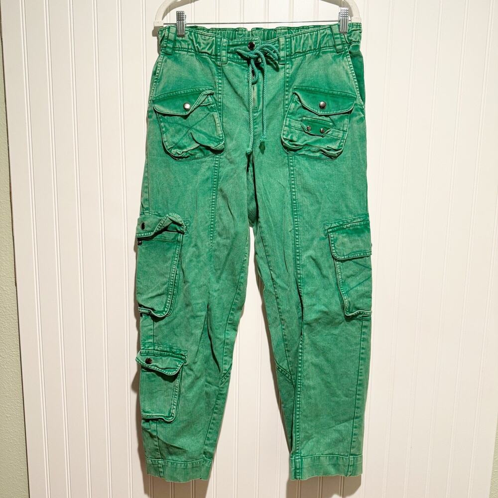 Free People We The Free Tahiti Cargo Pants Green Size Small - Picture 2 of 8